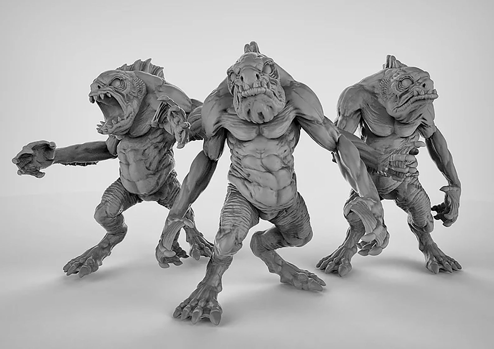 Deep Ones Aquatic Monster Creature D&D 3D Printed 28mm | Etsy