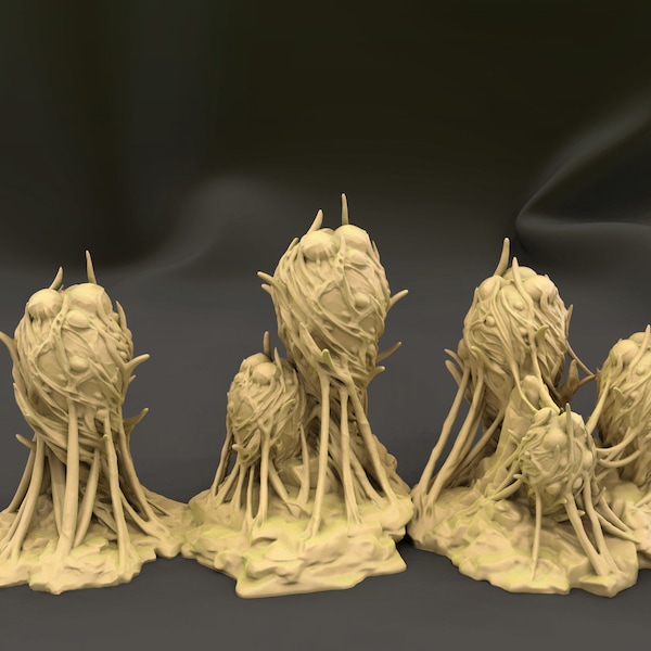 Insect Alien Egg Sack D&D 3D Printed Resin Miniatures for Dungeons and Dragons and Tabletop RPG Underdark Scatter for Display or Roleplaying