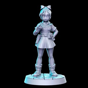 Bulma Girl 28mm 32mm D&D Resin Miniature Dungeons and Dragons Roleplaying RN Estudio Anime Series Vol 6
