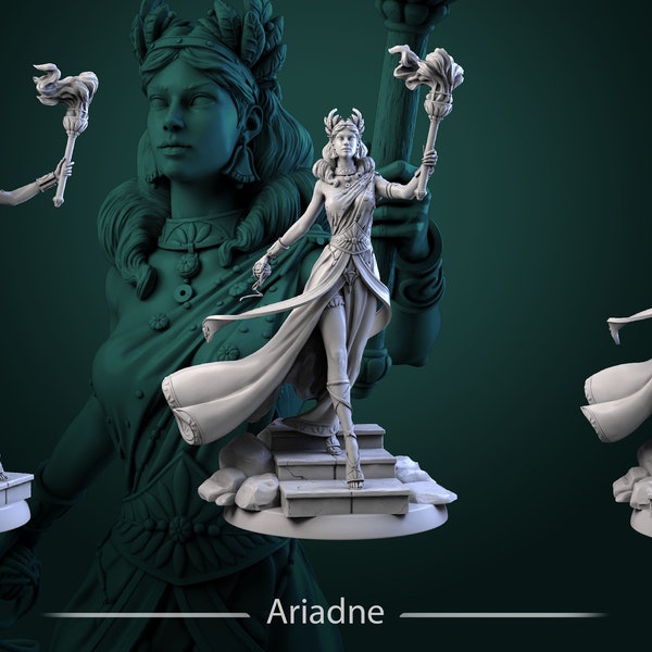 Ariadne Greek Goddess 28mm or 32mm D&D Resin Miniature Dungeons and Dragons Pathfinder RPG Roleplaying White Werewolf Tavern The Maze