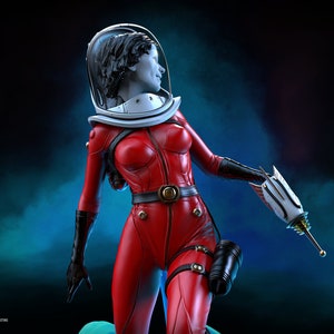 Suzie the Spacegirl SFW 1:10th y 14th Scale Figure Resin Model Kit Sin pintar 3D Resin Print by Ben Douglas of Ritual Casting imagen 5