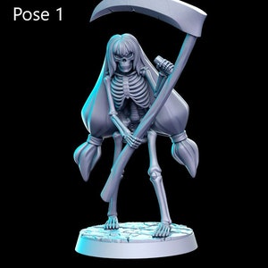 Female Skeletons Scythe Undead D&D Resin 32mm/28mm Miniature Dungeons Dragons DnD Pathfinder Tabletop RPG RN Estudio Heroine Quest 1 and 2