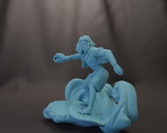 Surfer Boi Esteban Vacaciones Pícaro Bardo D&D Resina 28 mm o 32 mm Miniatura Dungeons and Dragons DnD Pathfinder Mesa Twin Goddess Día de Playa