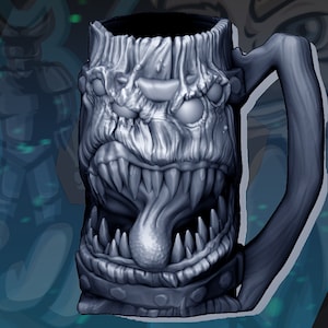 Mimic Mythic Mug Roleplaying D&D Can Holder Tavern Style Monster Mug - Ars Moriendi Design 3D Printed Prop