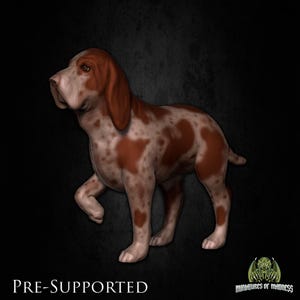 Rusty the Hound Dog 28 mm 32 mm D&D Resina Mini Dungeons and Dragons Pathfinder RPG de mesa Miniaturas de personagens de Madness Villagers