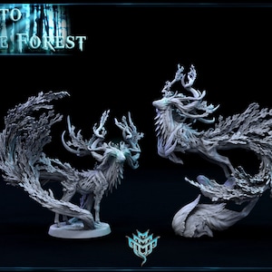 Woodland Thicket Stag 28mm 32mm D&D Resin Miniature Dungeons and Dragons Pathfinder RPG Roleplaying Mini Monster Mayhem Journey Into Forest
