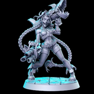 Jinx League Manic Gunman 28mm or 32mm D&D Resin Miniature Dungeons and Dragons Pathfinder RPG Roleplaying RN Estudios Minis Legends Vol 1