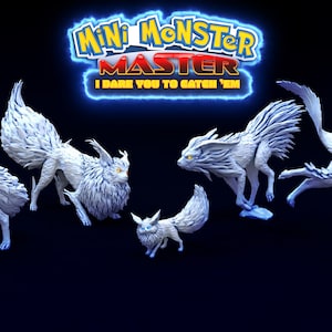 Mystics Fox Type Poke Master! 3D Printed Resin Miniatures D&D Dungeons and Dragons DnD Pathfinder, Tabletop RPG Mini Monster Mayhem