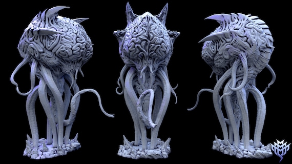 Intellect Overlord Resin Printed Underdark Creature Dungeons and Dragons Pathfinder Mini Monster Mayhem Figures for Display Tabletop RPG