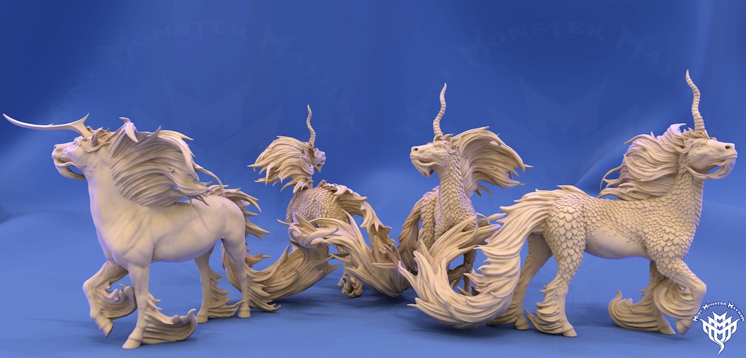 Huge Ki-rin Celestial 3D Resin Printed 28mm Miniature Dungeons and ...