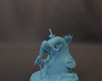 Sexy Female Slime Ooze Monster D&D 3D Printed 28mm Miniature Dungeons and Dragons Pathfinder Tabletop Twin Goddess Display or RPG Roll Crits