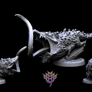 Big Mouth Alli Lizard Creature WTF è THAT Mini Resin Miniatures D & D Dungeons and Dragons DnD Pathfinder Tabletop per il gioco di ruolo di visualizzazione