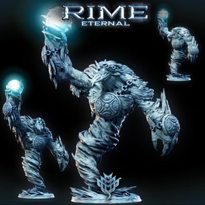 Ancient Frost Djinn 28mm 32mm D&D Resin Miniature Dungeons Dragons Pathfinder Dogma Quest RPG Roleplaying Mini Monster Mayhem Rime Eternal