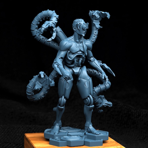 Bounty Hunter Invincible Resin Mechanical Octopus Arm Comic Book Statue Dungeons and Dragons Pathfinder Tabletop Display RPG Creature Armory