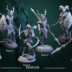 Dendroid Resin Mini 28mm and 32mm Scales Dungeons and Dragons Pathfinder Tabletop Display RPG White Werewolf Tavern