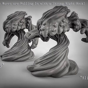 Wasserelementar D&D Miniaturen - BPA Freies Harz - Fantastische Monster für Display oder Rollenspiel