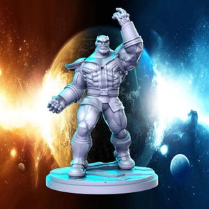 Theo Giant Space Warlord Gauntlet Wielding Villain 28mm 32mm D&D Resin Miniature Dungeons and Dragons Roleplaying RN Estudio Champions GotG