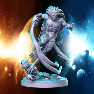 Legion Demon Shapeshifter Evil Villain Devil Blackheart 28mm 32mm D&D Resin Miniature Dungeons and Dragons Roleplaying RN Estudio Champions