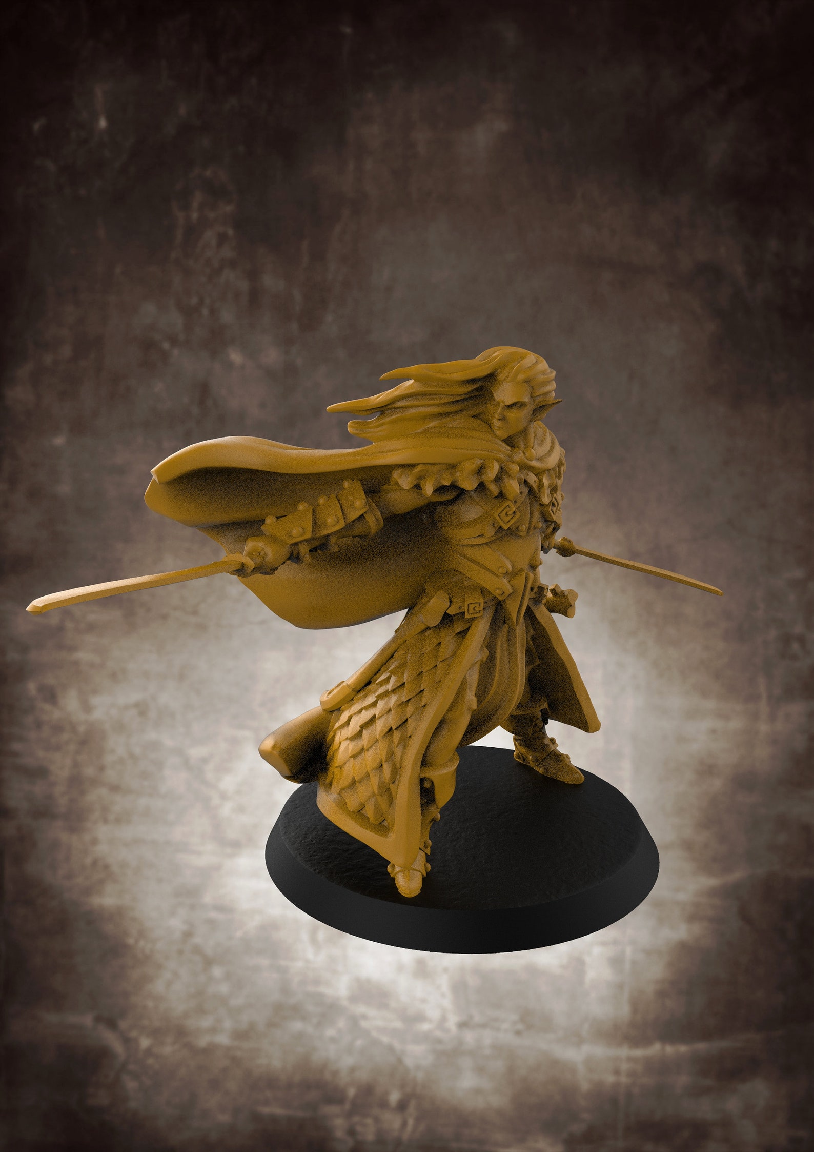 Drizzle Drow Elf Ranger 28mm or 32mm D&D 3D Resin Printed Miniature ...