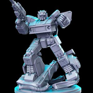 Jazz V2 Porsche 935 Autobot Warrior Fighter 28mm 32mm D&D Resin Miniature Dungeons and Dragons Roleplaying RN Estudio Wonderful 80&#39;s Vol 8