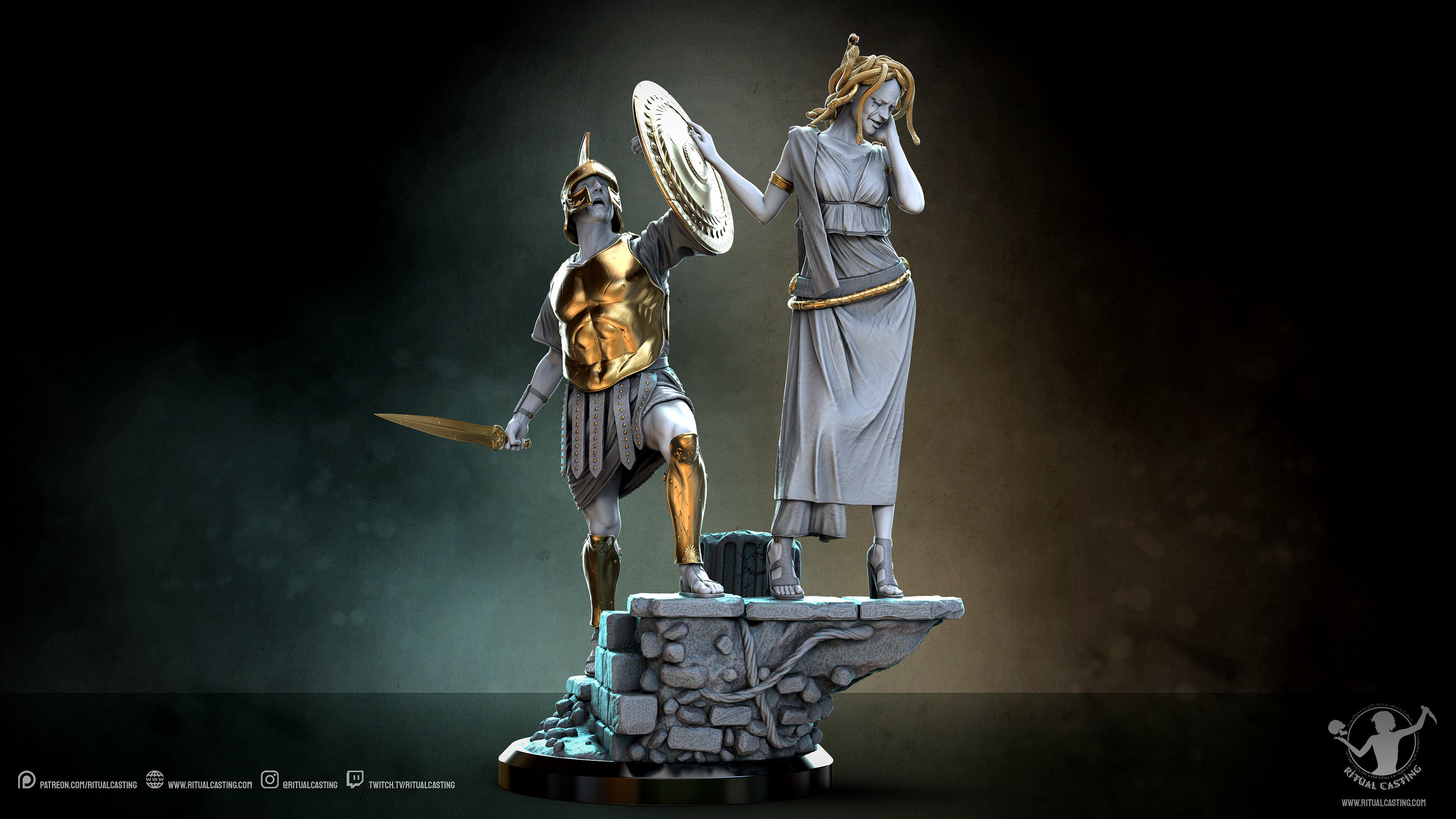 Medusa Cursed Priestess of Athena 1:10th Scale Model NSFW & - Etsy UK