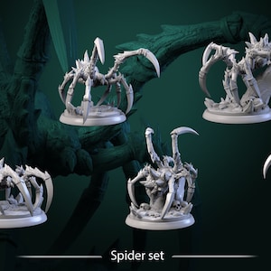 Arañas 28mm o 32mm D&D resina miniatura mazmorras y dragones Pathfinder RPG juego de rol taberna de hombre lobo blanco