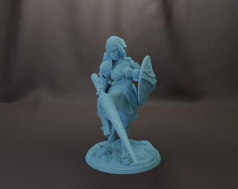 Vrouwelijke centaur lancer 3D D&D-hars 28 mm of 32 mm miniatuur kerkers en draken DnD Pathfinder tafelblad Twin Goddess Display of RPG Honey Goo