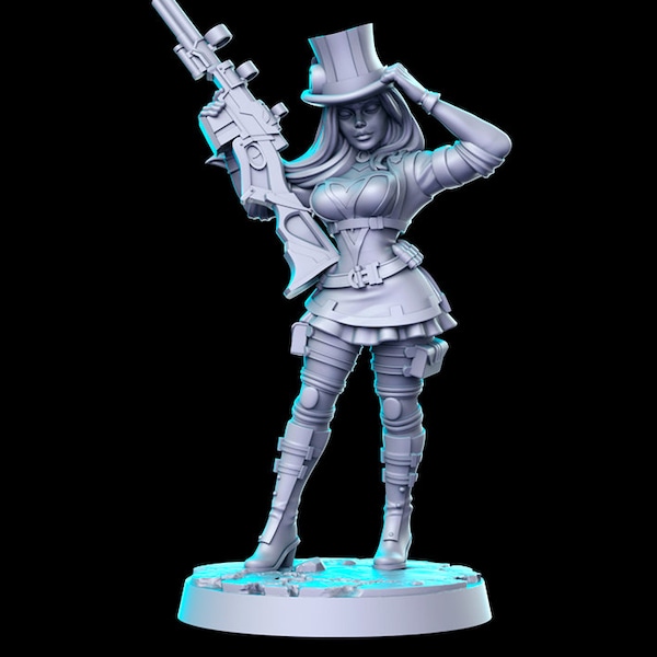 Caitlyn Sheriff Champion League 28mm or 32mm D&D Resin Miniature Dungeons Dragons Pathfinder RPG Roleplaying RN Estudios Minis Legends Vol 2