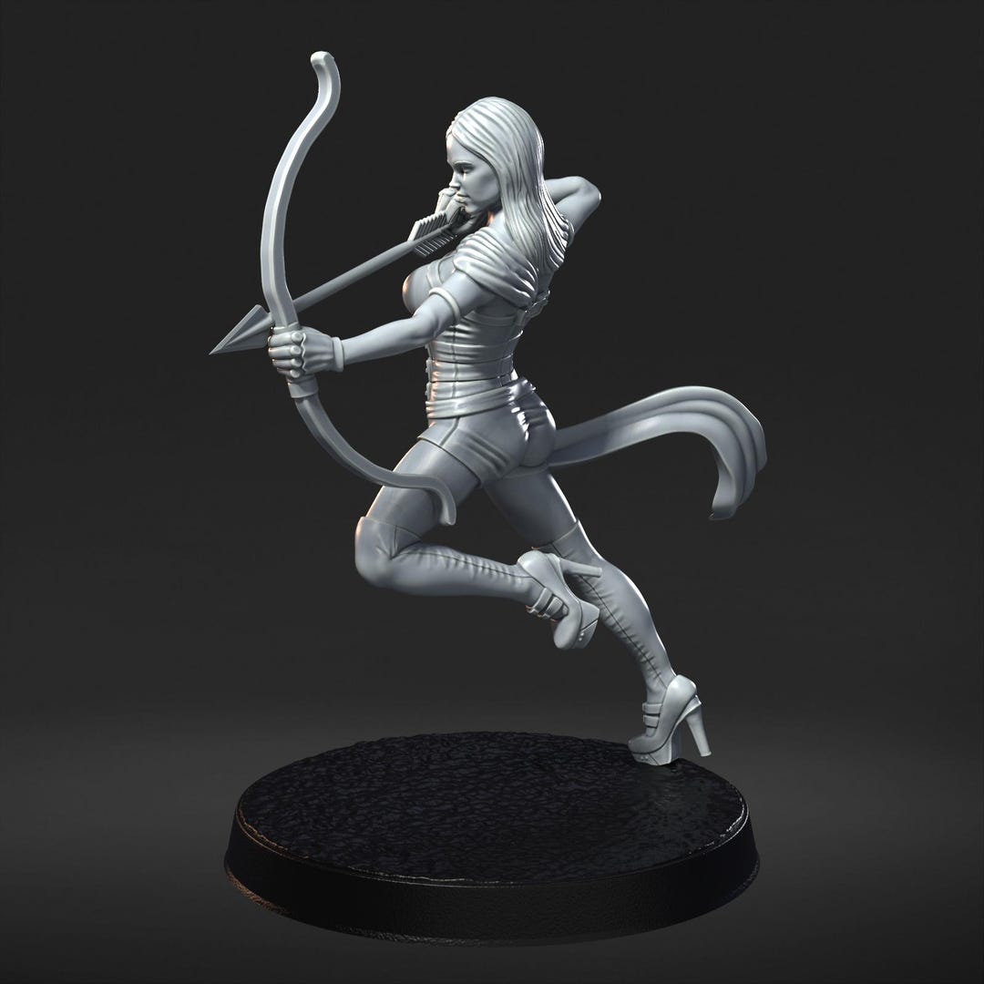 Miho Sexy Female Assassin Fighter Archer Ranger 28mm 32mm D&D Resin ...