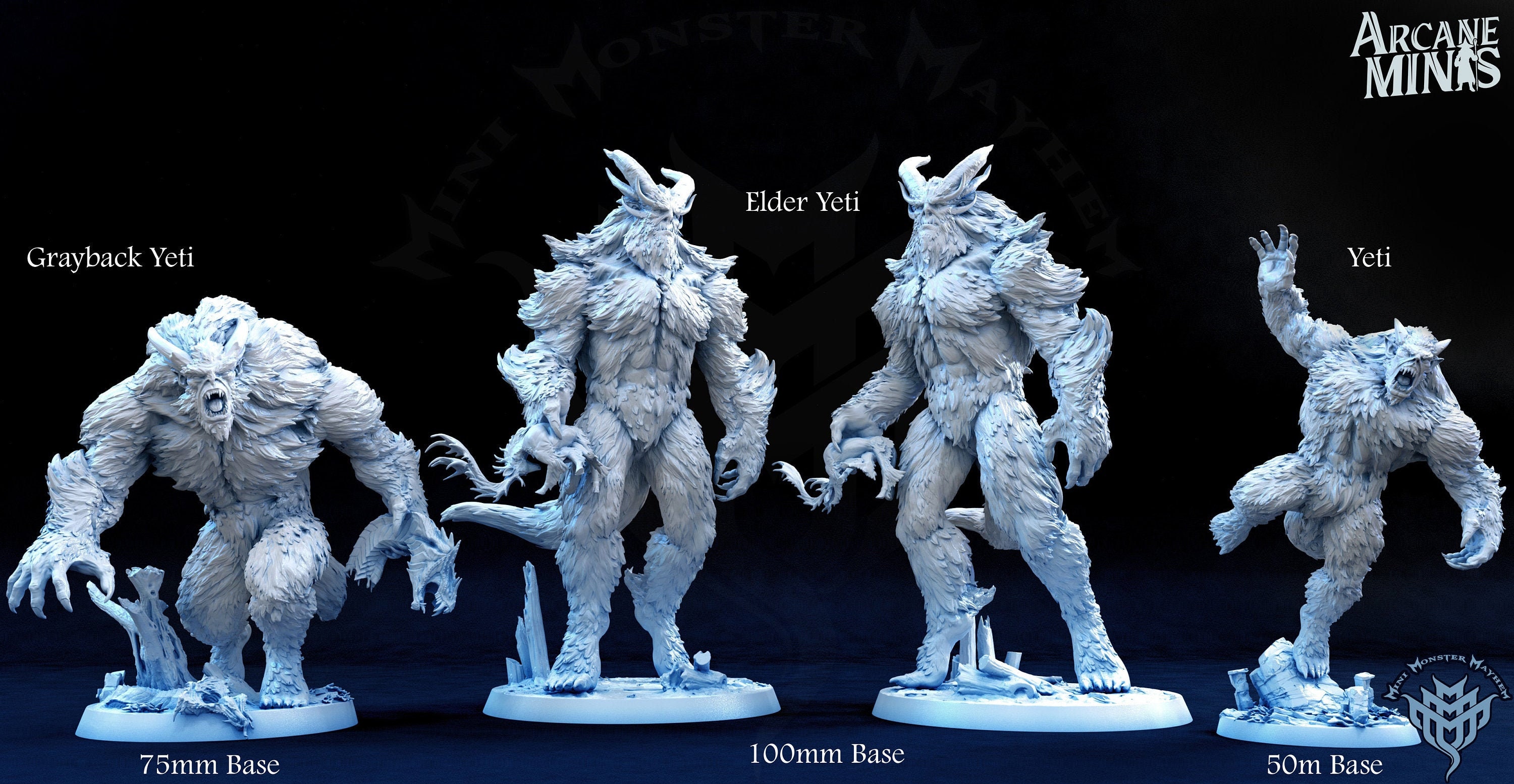 3D file Big Foot Yeti Set ‧ DnD Miniature ‧ Tabletop Miniatures ‧ Gaming  Monster ‧ 3D Model ‧ RPG ‧ DnDminis ‧ STL FILE 🦶・3D printable model to  download・Cults