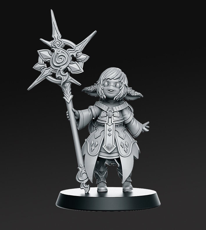 Shanty Young Firbolg Giantkin Summoner D&D Resina 3D Stampata 32 mm 28 mm Miniatura Dungeons and Dragons Pathfinder Espositore da tavolo RN Estudio
