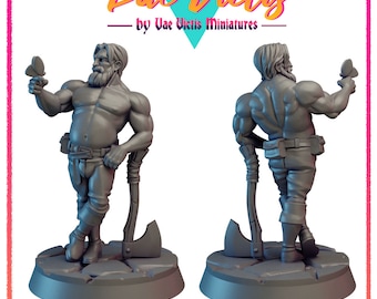Leñador sexy sin camisa Bae Victis 28 mm 32 mm Miniatura de resina D&D Dungeons and Dragons Pathfinder RPG Juego de rol Vae Victis Bugbears Mini