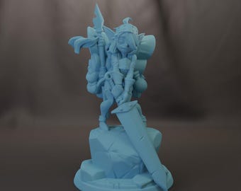 Cherry Female Goblin Battle Master D&D Resin 28mm 32mm Miniature Dungeons Dragons DnD Pathfinder Tabletop Twin Goddess Display RPG GobSquad