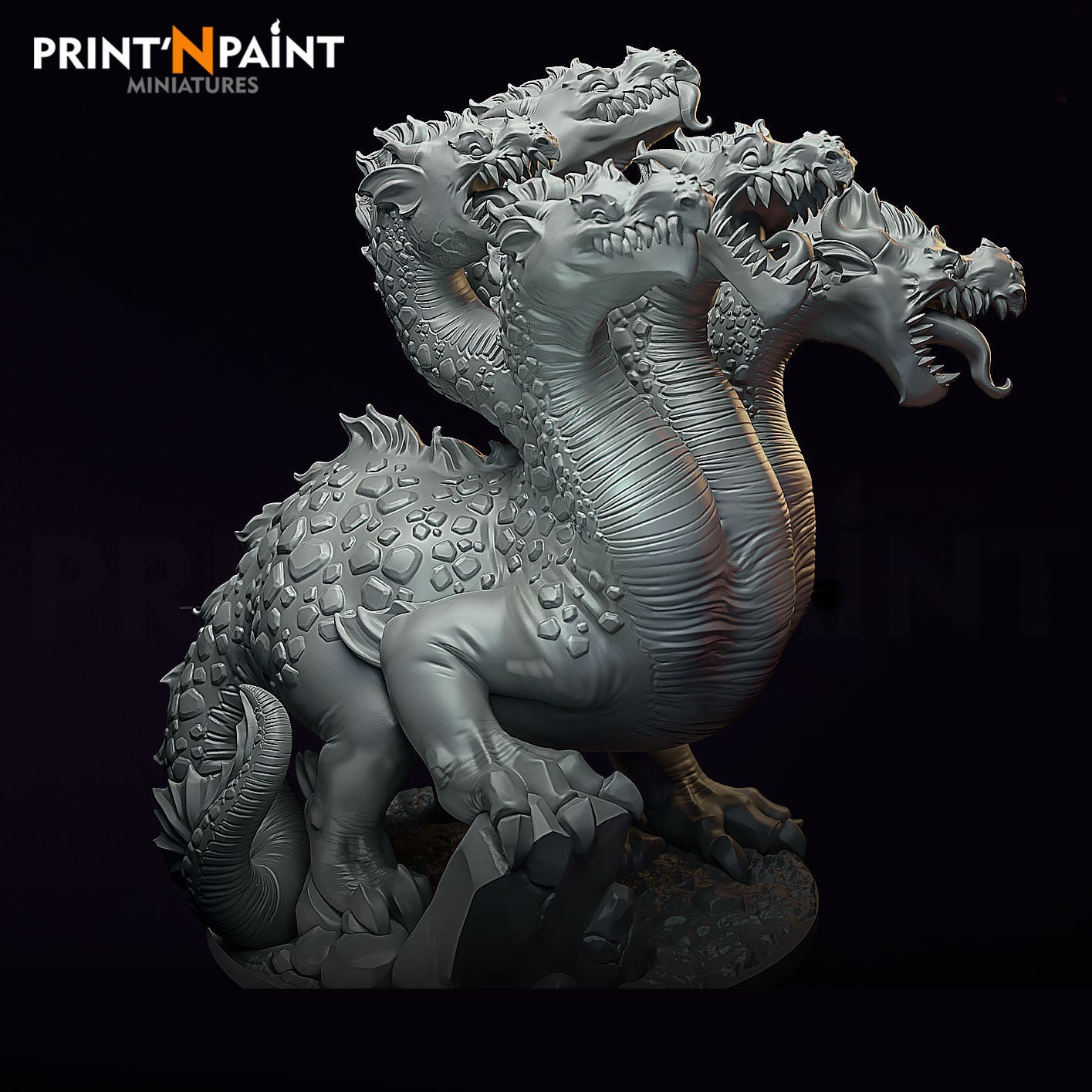 Hydra Huge D\u0026D Miniature 3D Resin 