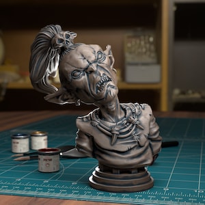 Top Knot Goblin Bust Resin Minis D&D Dungeons and Dragons Pathfinder DnD Tabletop Display RPG TytanTroll Statue