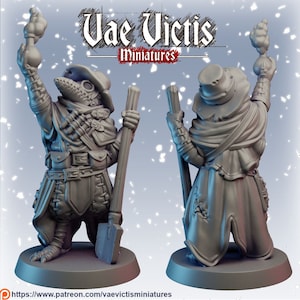 Kenku Plague Doctor Alchemist Mini 28mm 32mm D&D Resin Miniature Dungeons and Dragons Pathfinder Tabletop Roleplaying Vae Victis NPC