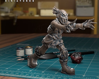 Straw Scarecrow Pack 28mm 32mm Resin Minis D&D Dungeons and Dragons Pathfinder Fantasy DnD Tabletop for Display RPG TytanTroll Miniatures