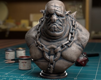Troll Monster Bust Resin Minis D&D Dungeons and Dragons Pathfinder DnD Tabletop Display RPG TytanTroll Miniature