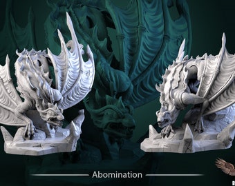 Abomination 28mm or 32mm D&D Resin Miniature Dungeons and Dragons Pathfinder RPG Roleplaying White Werewolf Tavern