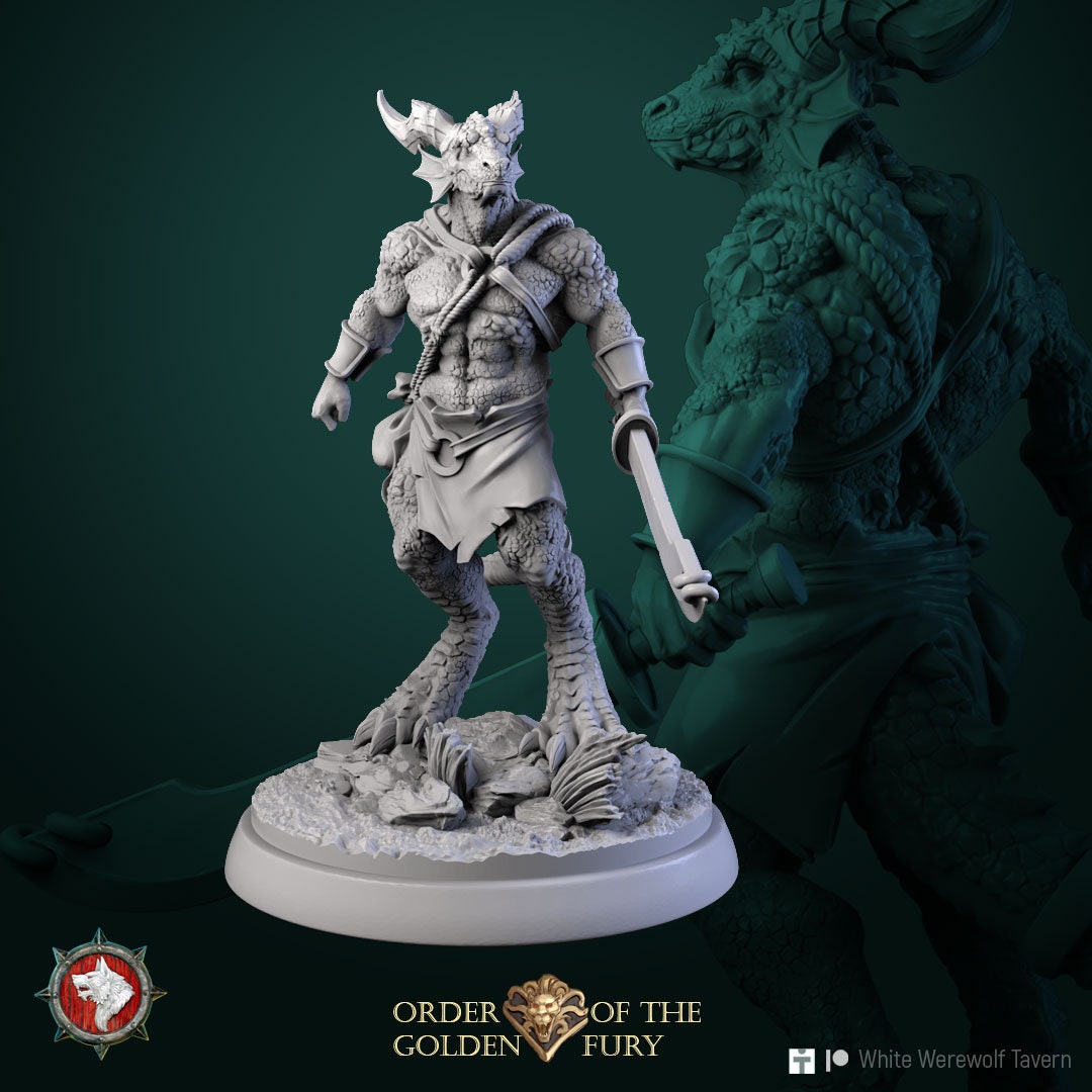 コボルド 28 mm または 32 mm D&D 樹脂製ミニチュア