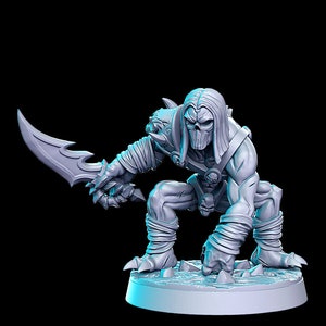 Shadow Stalker Undead Assassin - Necro Warriors - D&D Resin 32mm 28mm Miniature Dungeons Dragons DnD Pathfinder Tabletop Display RN Estudio