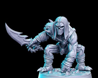 Shadow Stalker Undead Assassin - Necro Warriors - D&D Resin 32mm 28mm Miniature Dungeons Dragons DnD Pathfinder Tabletop Display RN Estudio