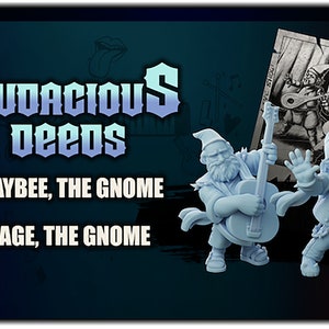 Audacious Deeds, A Tenacious Duo D&D Resin 28mm 32mm or 54mm Miniature Dungeons and Dragons DnD Twin Goddess Display Fantasy Rock Band Minis