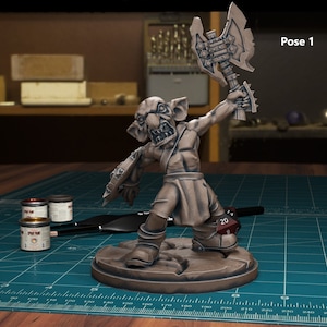 Goblin Attack Pack - 28mm or 32mm D&D Resin Miniature Dungeons and Dragons Pathfinder RPG Roleplaying TytanTroll Minis