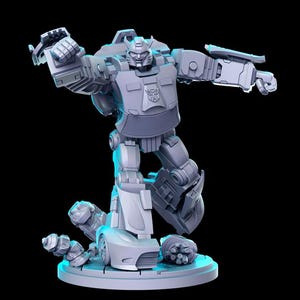 Cliff Jumper Porsche Autobot Warrior Android Robot 28mm 32mm D&D Resin Miniature Dungeons and Dragons Roleplaying RN Estudio Transformer V.1