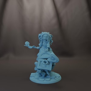 Quart Goblin/Gnome Transmutation Wizard D&D 28mm 32mm Miniature Dungeons Dragons Pathfinder Tabletop Twin Goddess Display RPG Oaken Hollow