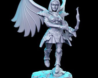 Shana White Silver Dragoon 28mm or 32mm D&D Resin Miniature Dungeons and Dragons Pathfinder RPG Roleplaying RN Estudios Minis Legends Vol 2