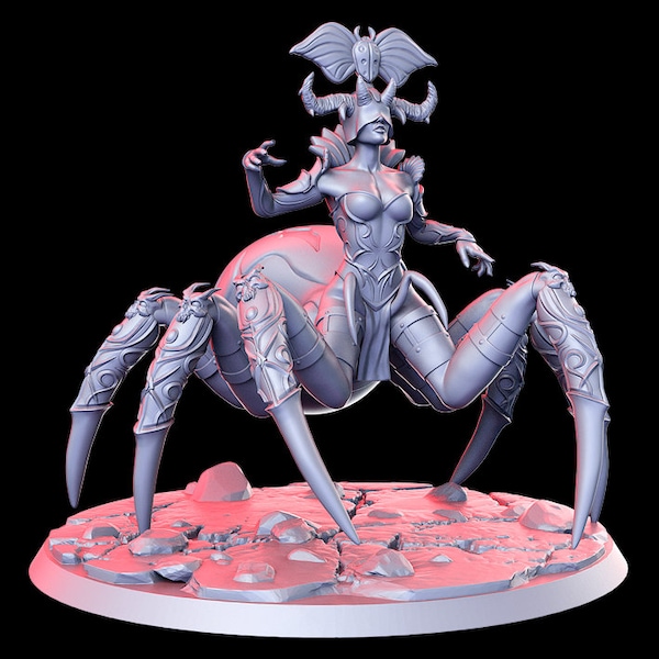 Arakhnati Maiden of Lust - Lords of Destruction D&D Resin 32 mm 28 mm Miniatura Dungeons and Dragons DnD Pathfinder Tabletop RPG RN Estudio