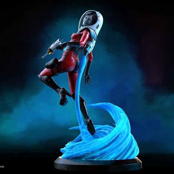 Suzie the Spacegirl SFW Kit de modèle en résine à l'échelle 1: 10 et 14 Impression en résine 3D non peinte par Ben Douglas de Ritual Casting