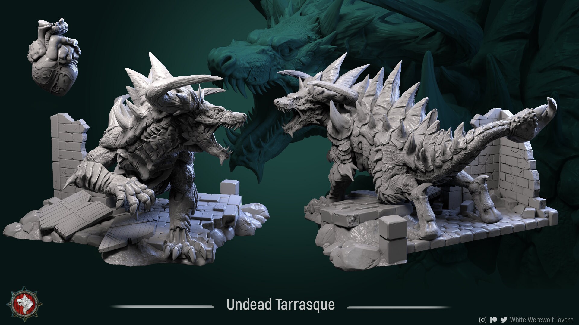Colossal Undead Tarrasque Model Kit Monster Miniature Dungeons and